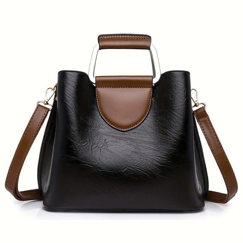 Ava - Elegant two-coloured leather bag