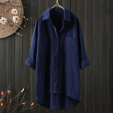 Kelly™ | Casual Loose Cotton Linen Women's Shirts-DESTINY