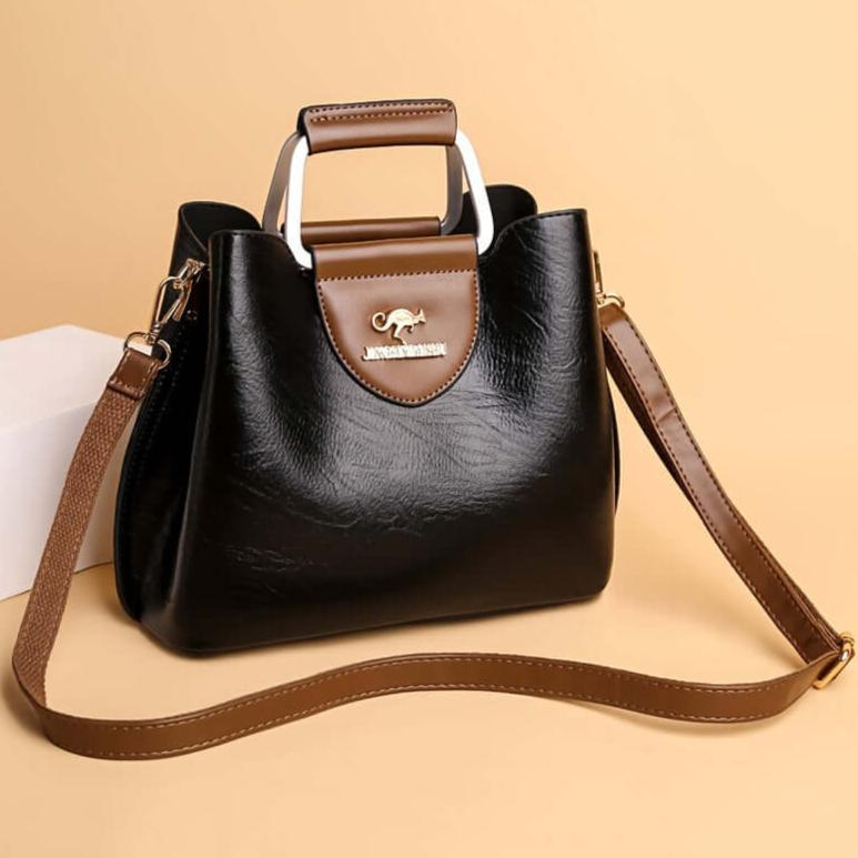 Ava - Elegant two-coloured leather bag